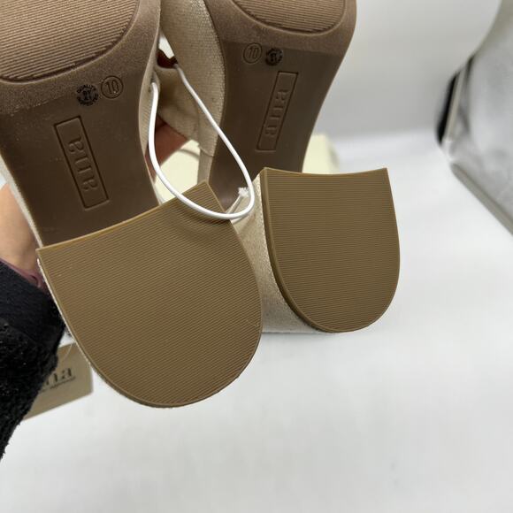 a.n.a Womens Holland Heeled Sandals Cream Natural Platform Size 10M - Picture 14 of 16